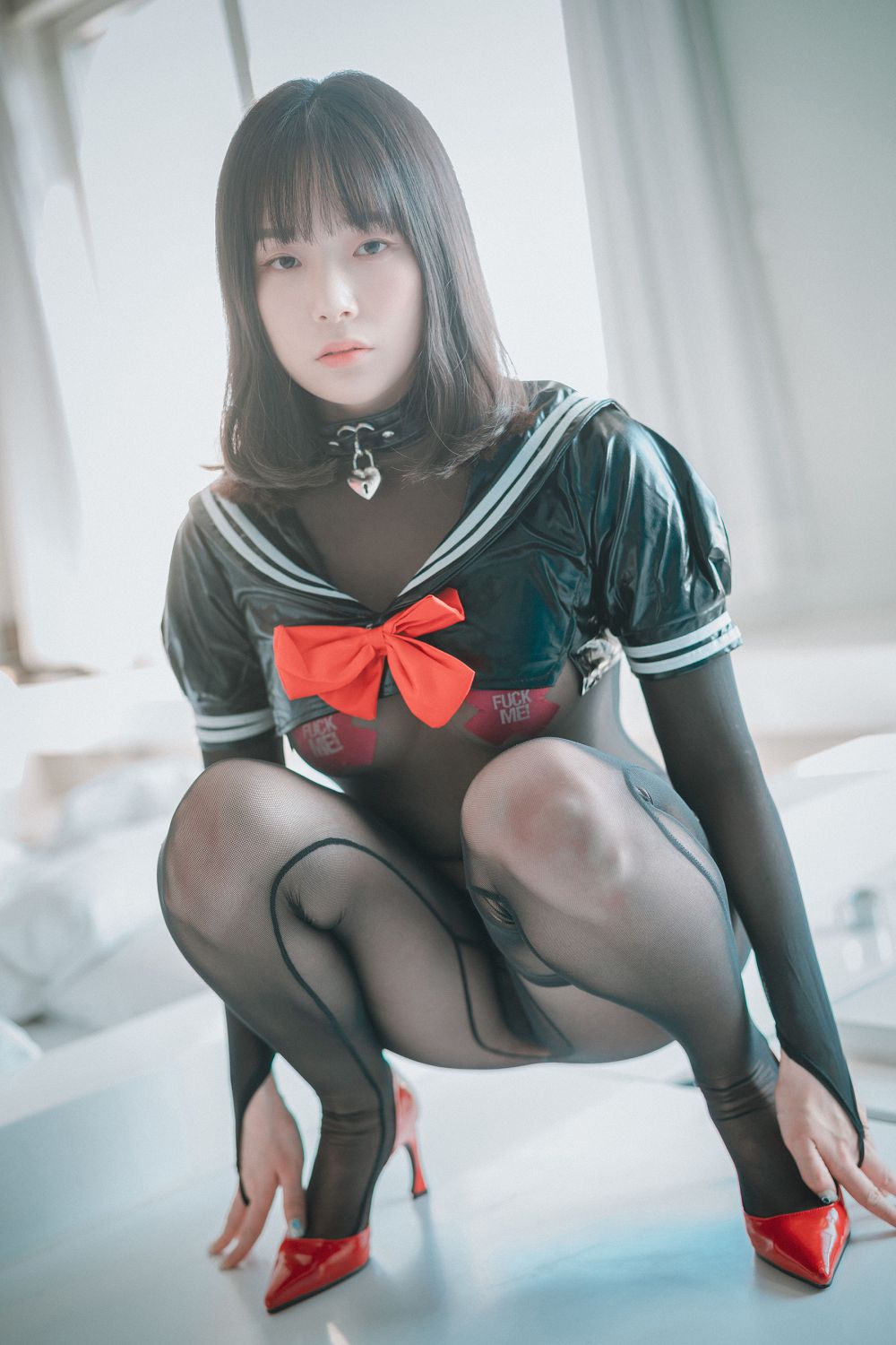 [hangguoDJAWAд]  PIA - Leather Black Schoolgirl/102P